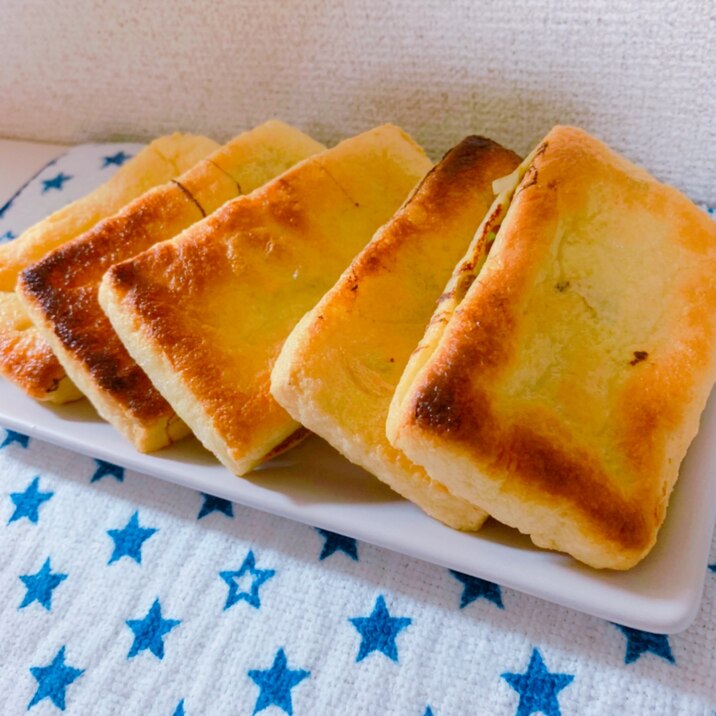 節約料理！納豆と油揚げのはさみ焼き